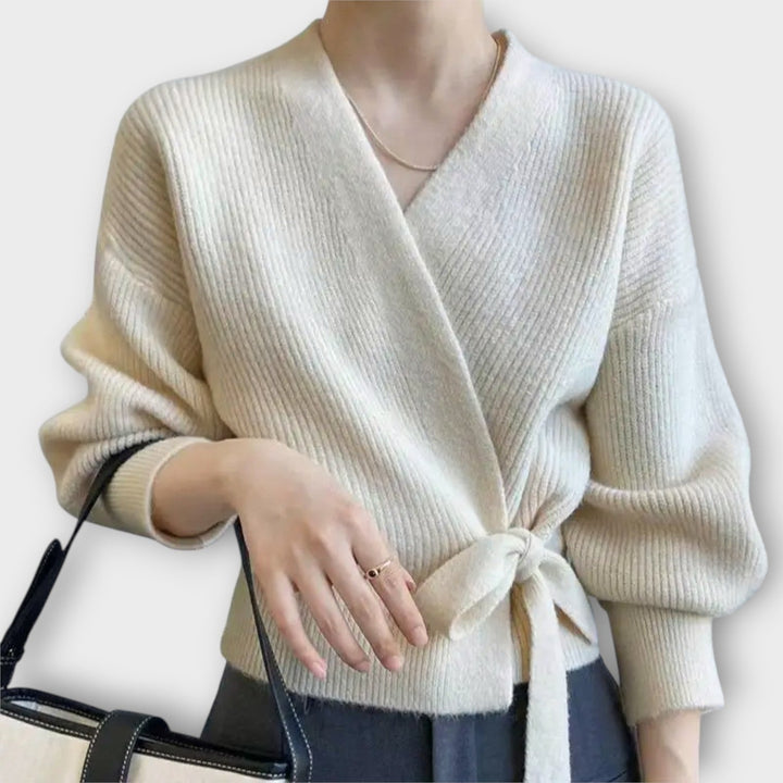 Women's Cozy Wrap-Tie Knit Cardigan