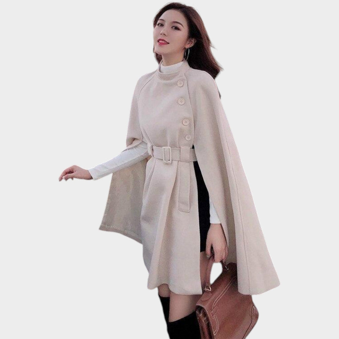 Women's Wool Coat Cape Style