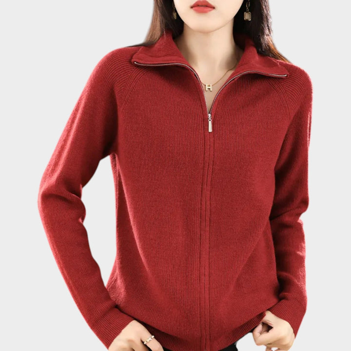 Women's Knit Cardigan Dual Zip Closure