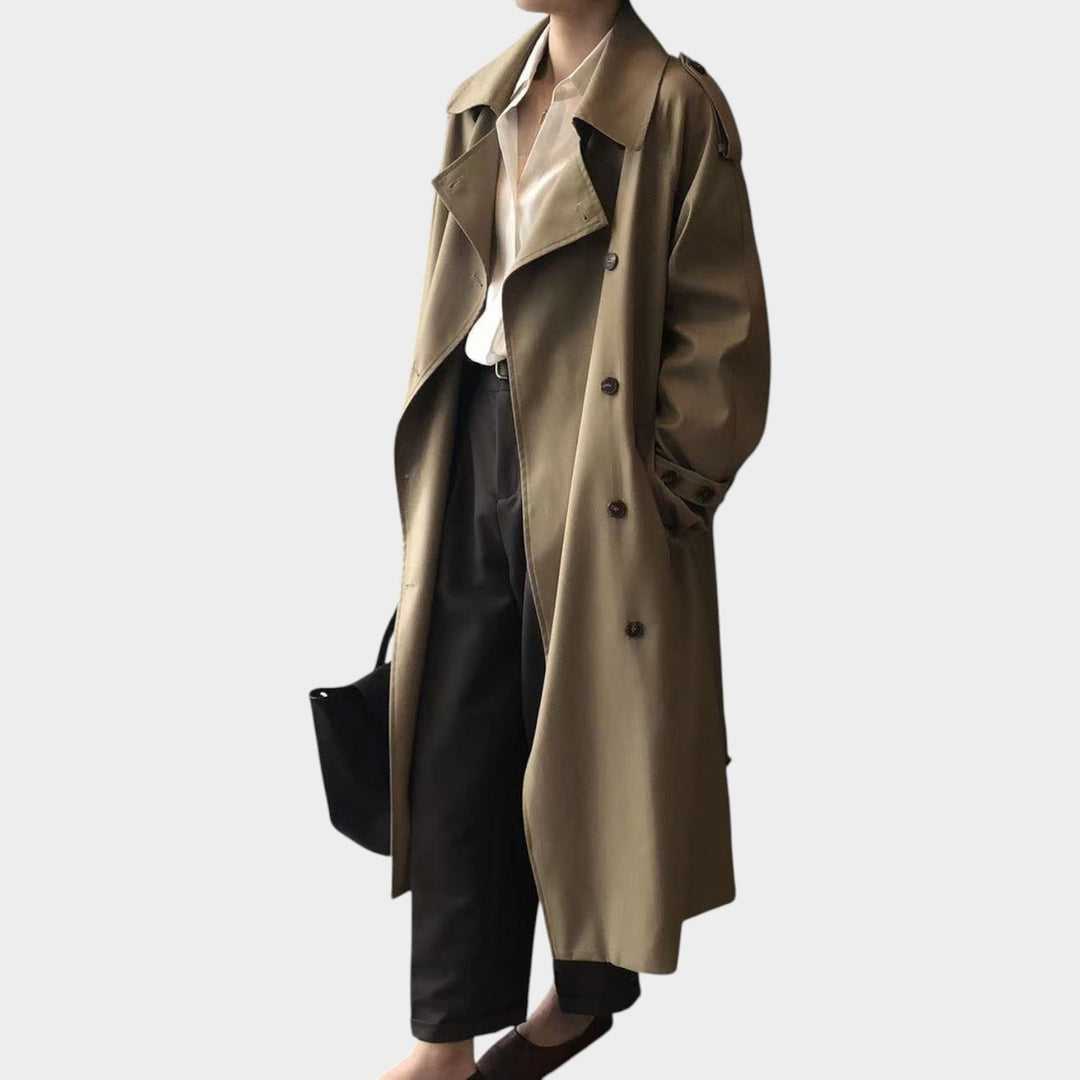 Women's Trench Coat Oversized Double-Breasted