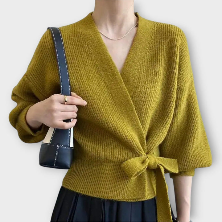Women's Cozy Wrap-Tie Knit Cardigan