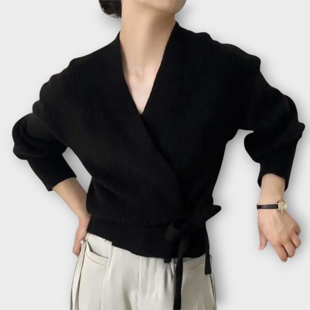 Women's Cozy Wrap-Tie Knit Cardigan
