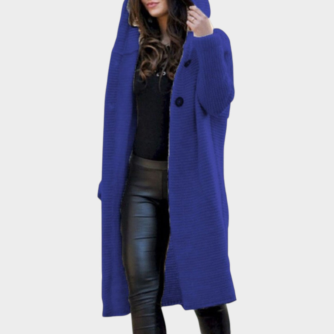 Women's Long Shawl Collar Knit Cardigan