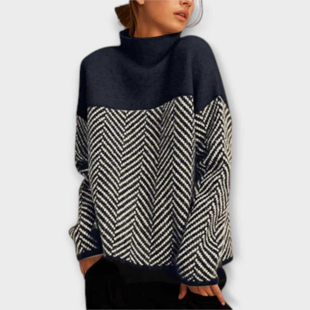 Women's Cozy Chevron Knit Sweater