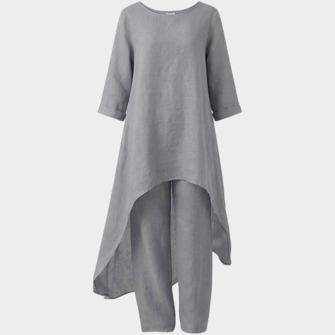 Flowy Linen High-Low Set