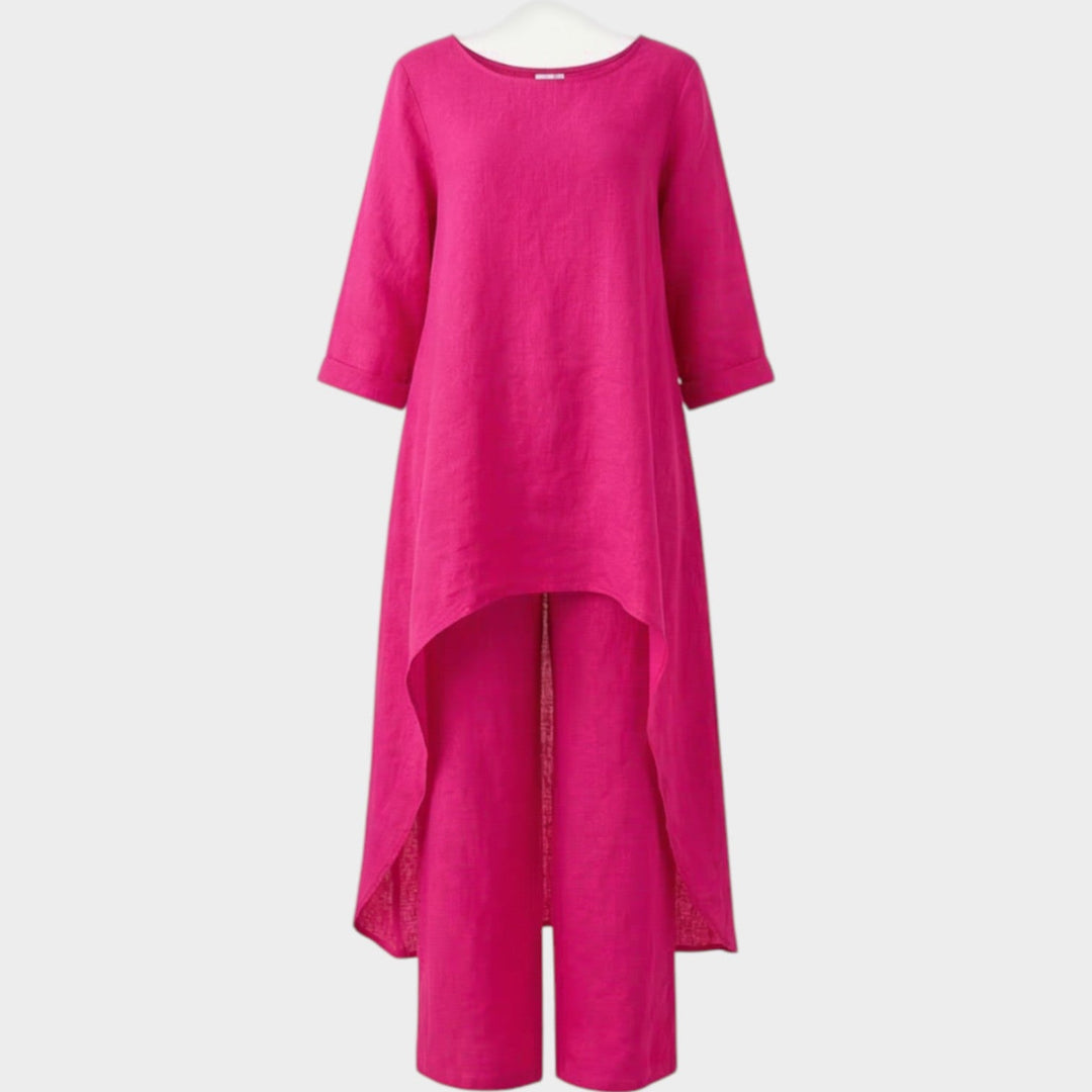Flowy Linen High-Low Set