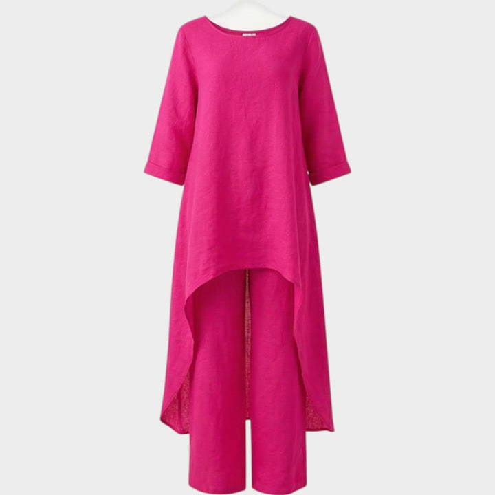 Flowy Linen High-Low Set
