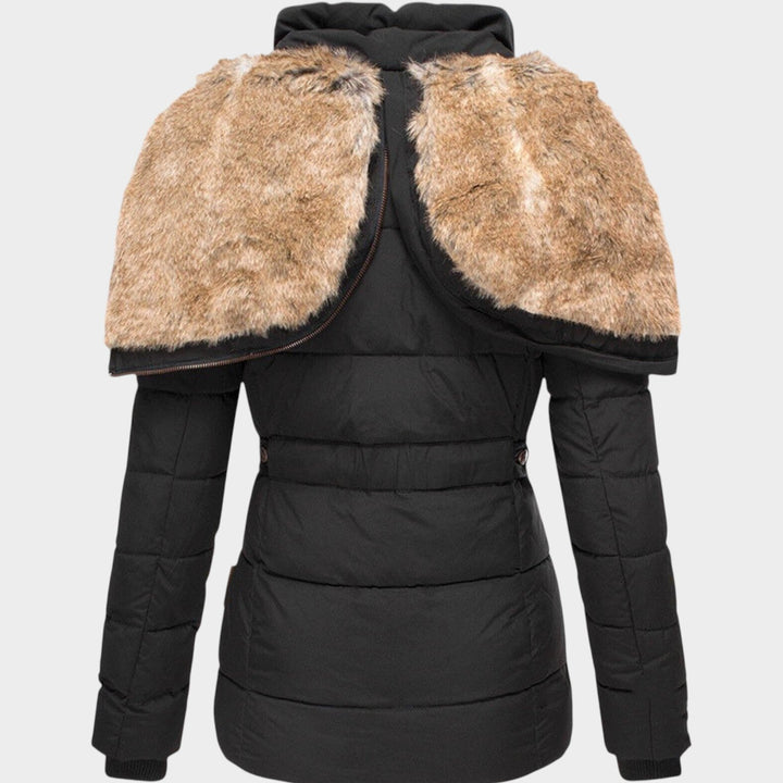 Women’s Puffer Jacket Faux Fur Hood Padded Winter Coat