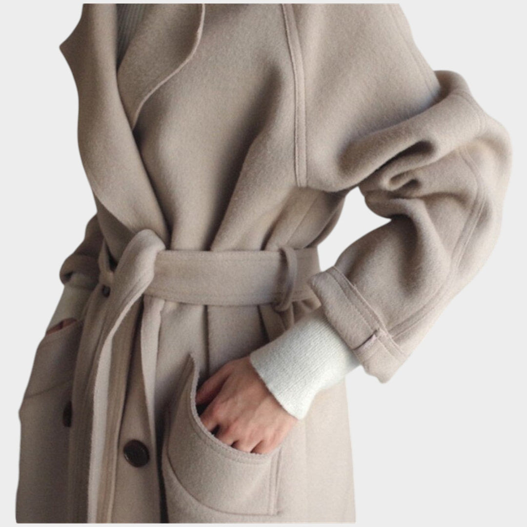 Women's Wool Coat Long Tailored Design