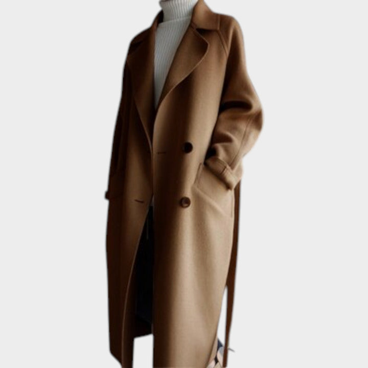Women's Wool Coat Long Tailored Design