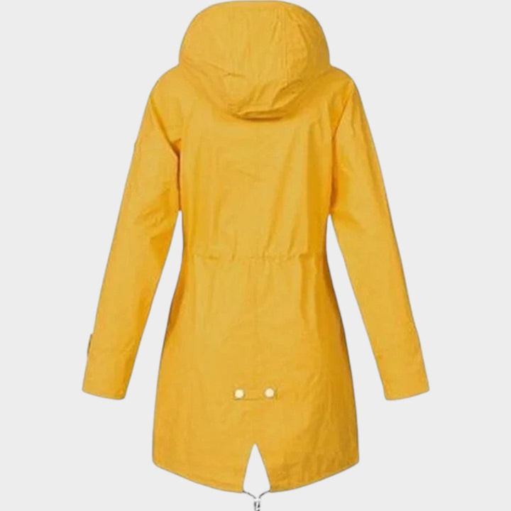Women's Trench Coat Waterproof Hooded Zip Front