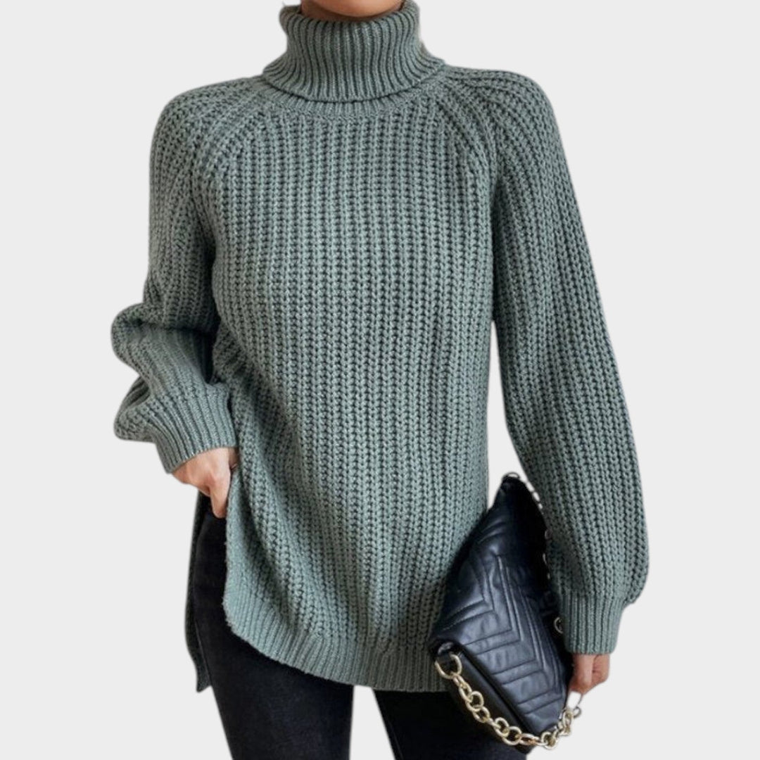 Women’s Turtleneck Sweater Long Sleeve Classic Knit Style