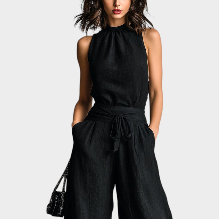 Chic Lace Trim Matching Set