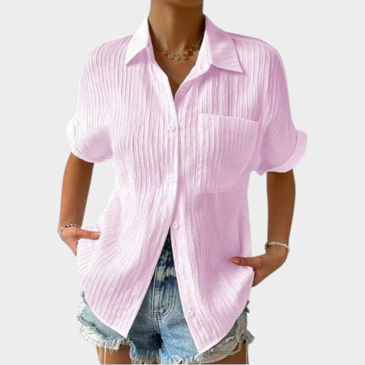 Classic Textured Button-Up Shirt