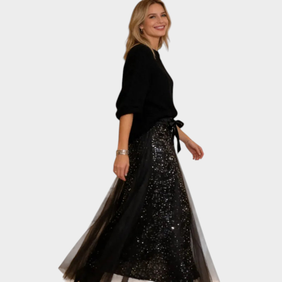 Women’s Sequin Top & Maxi Skirt Matching Set