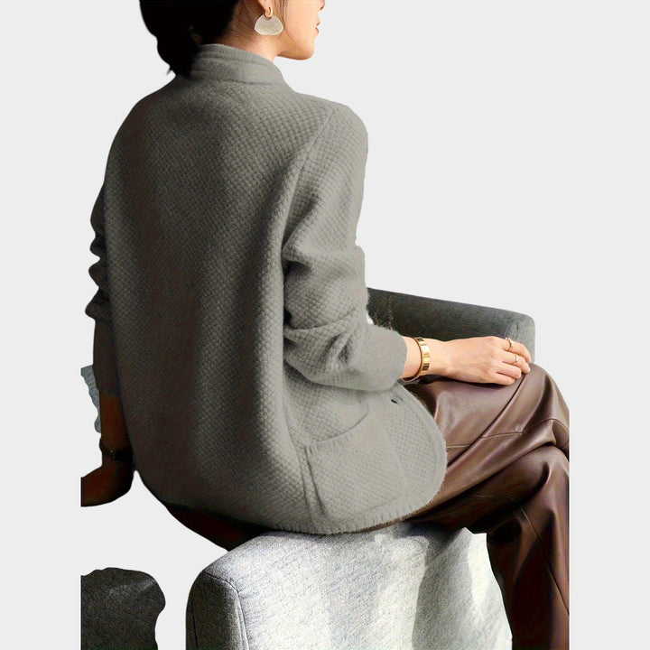 Women's Chunky Knit Cardigan Long Sleeve Button Front