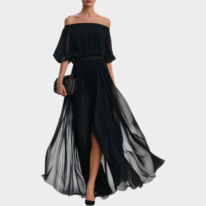 Off-Shoulder Flow Maxi Dress