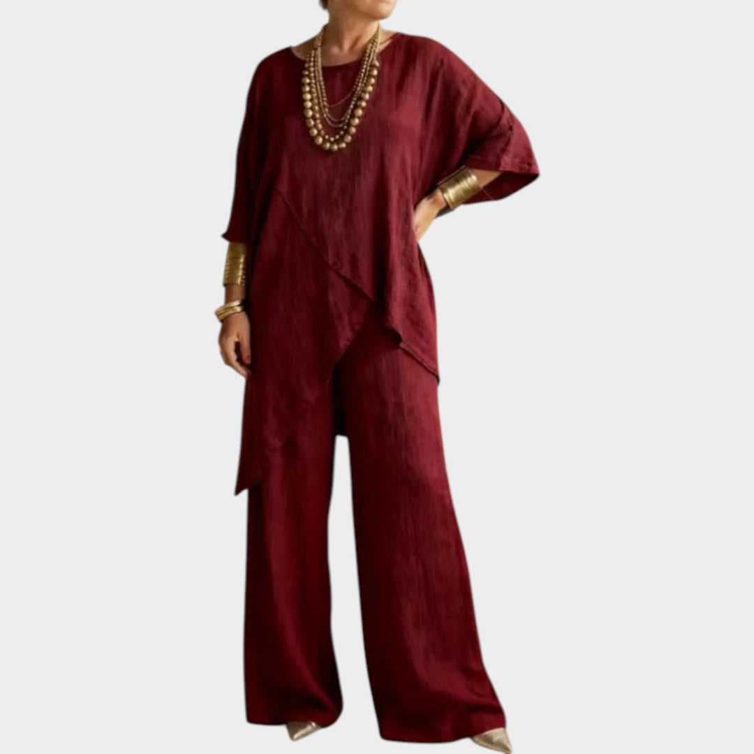 Relaxed Asymmetrical Two-Piece Set