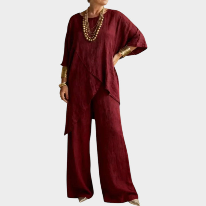 Relaxed Asymmetrical Two-Piece Set