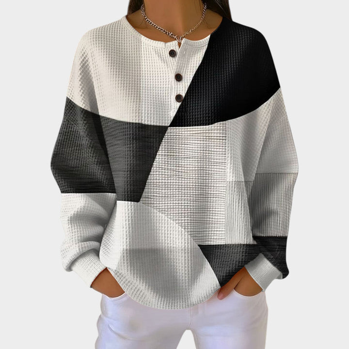 Women's Knit Sweater Textured Double Layered