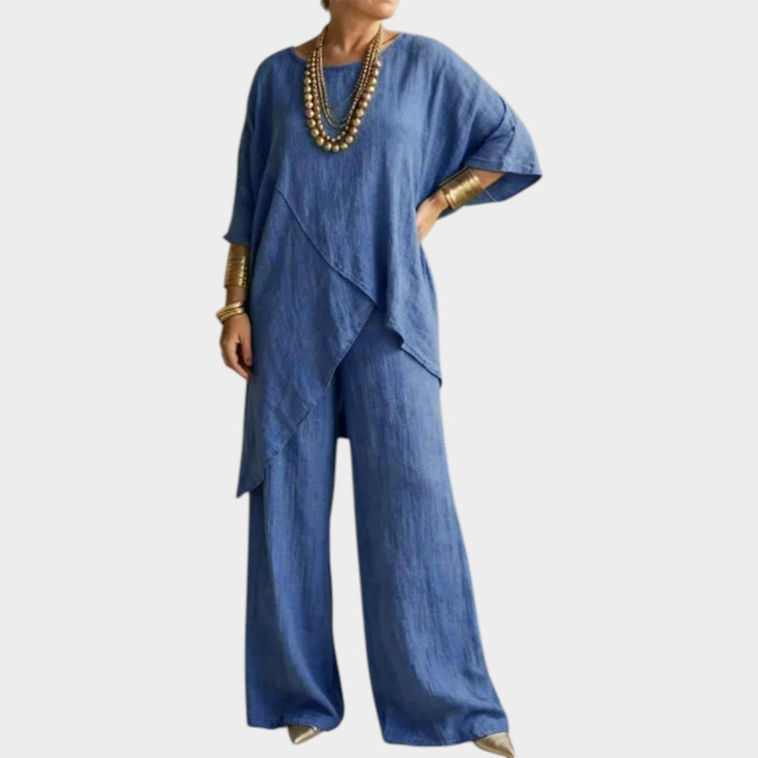 Relaxed Asymmetrical Two-Piece Set