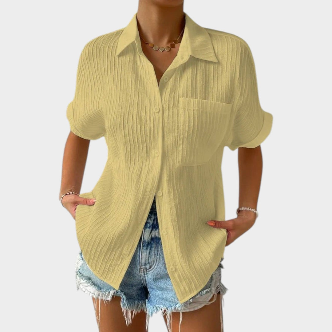 Classic Textured Button-Up Shirt
