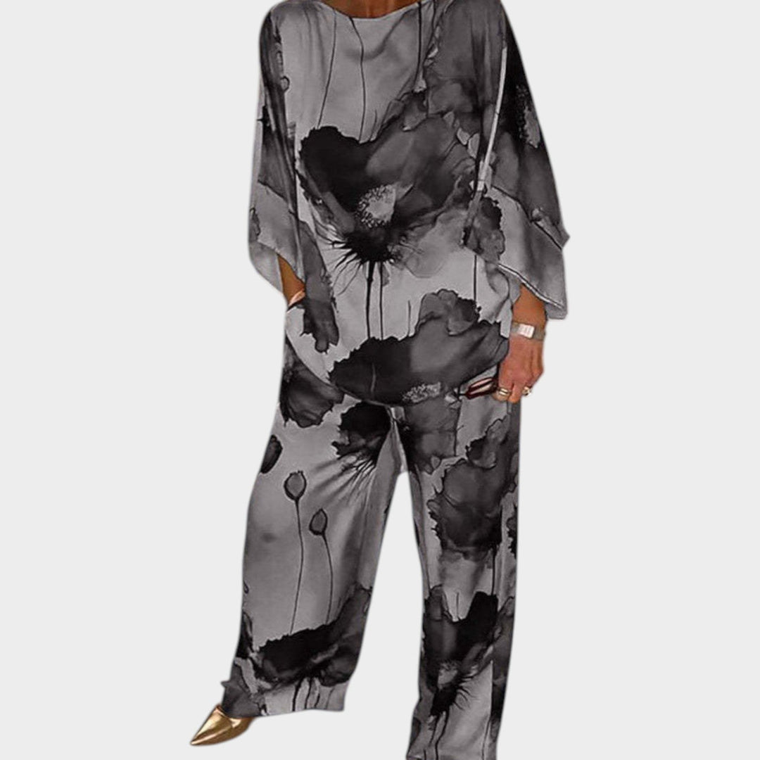 Floral Print Two‑Piece Lounge Set