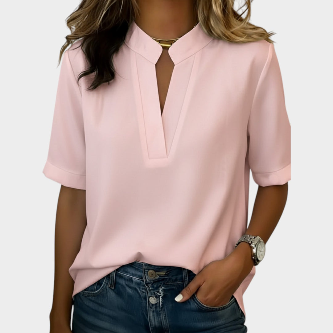 Relaxed V-Neck Blouse