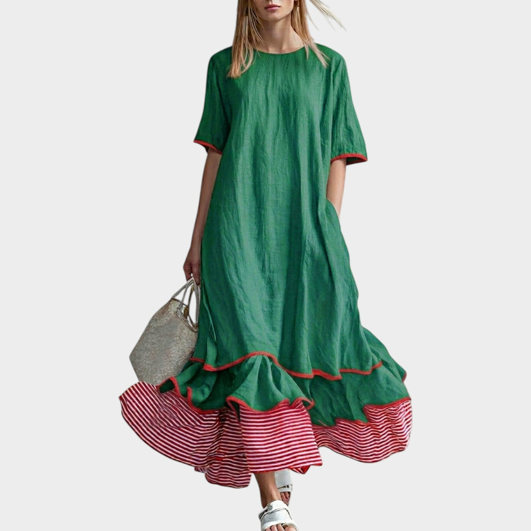 Airy Charm Tiered Dress