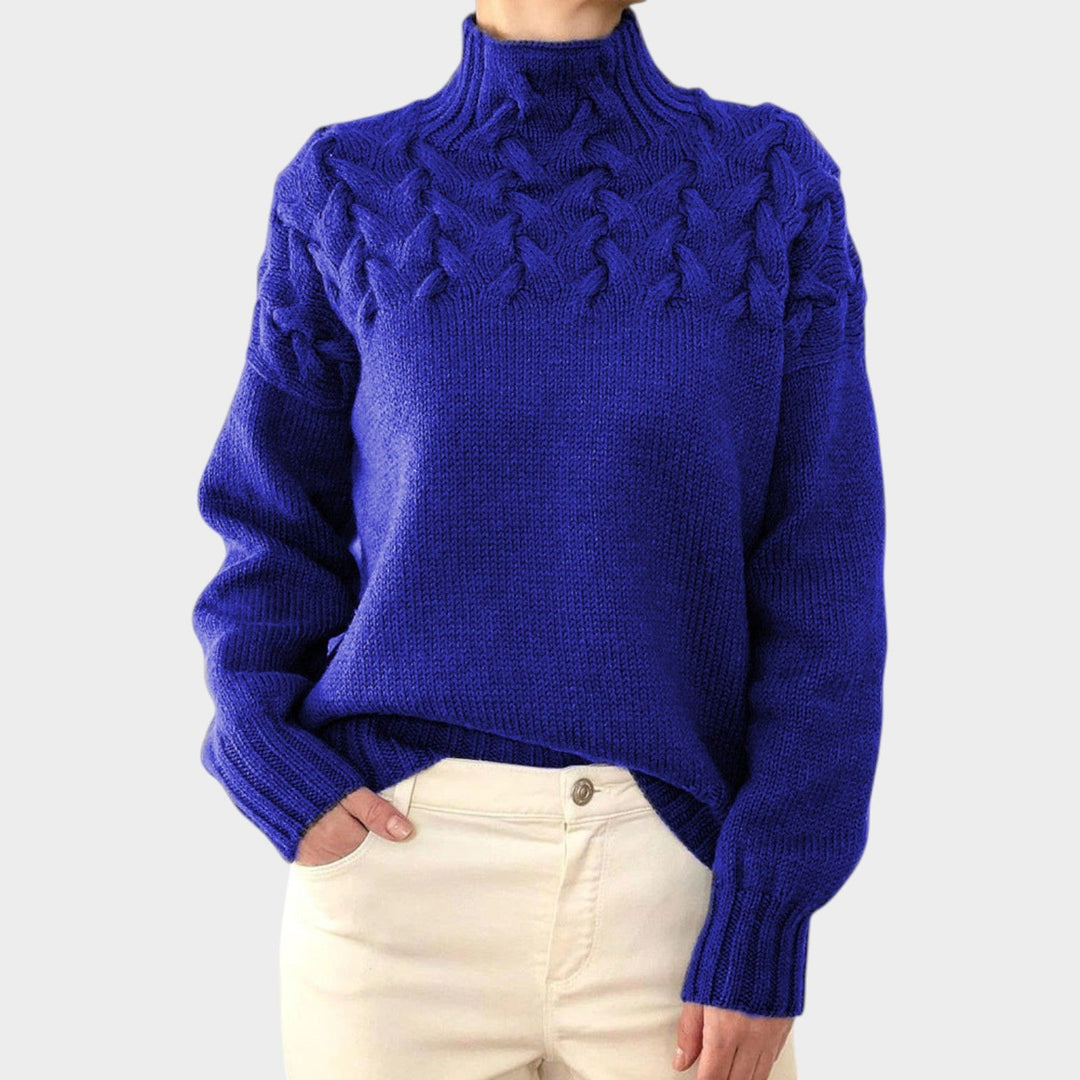 Cable Knit Turtleneck Versatile Sweater