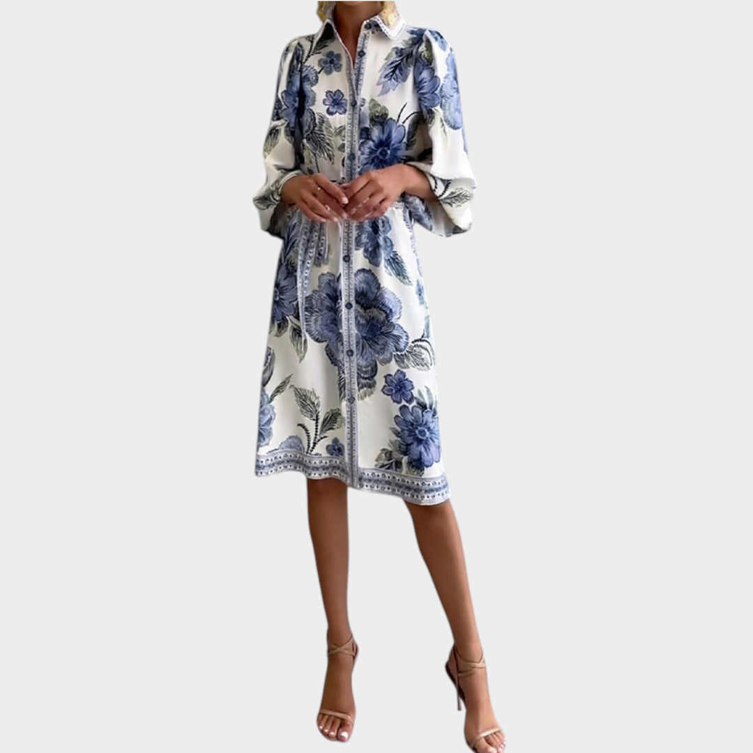 Floral Button-Up Midi Dress