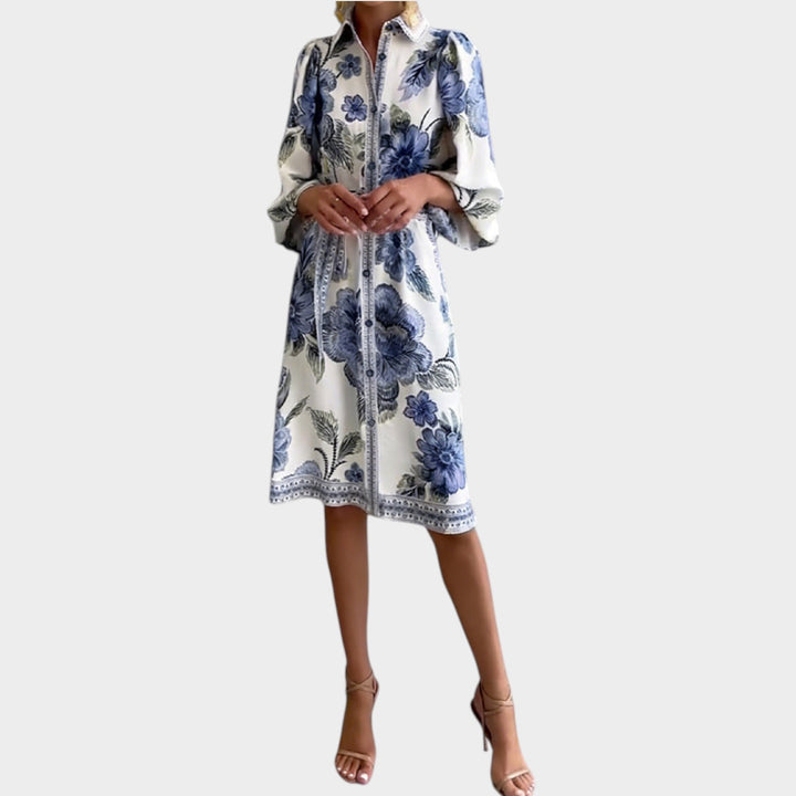 Floral Button-Up Midi Dress