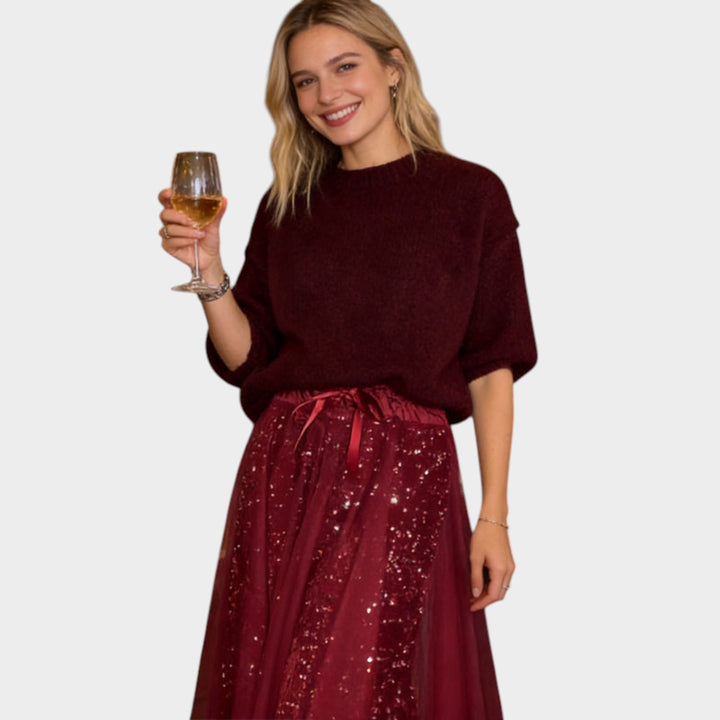 Women’s Sequin Top & Maxi Skirt Matching Set