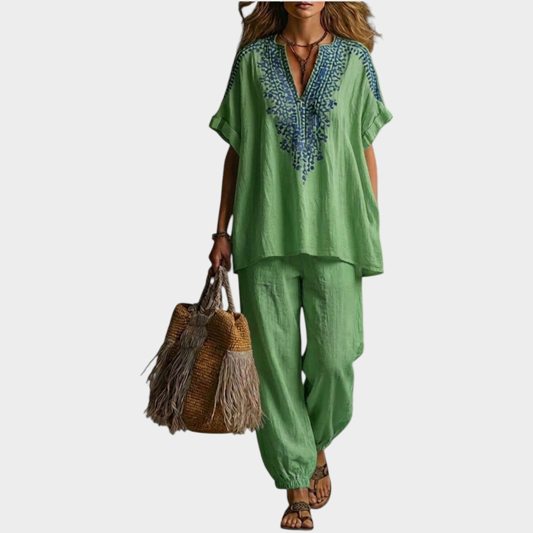 Relaxed Embroidered Lounge Set