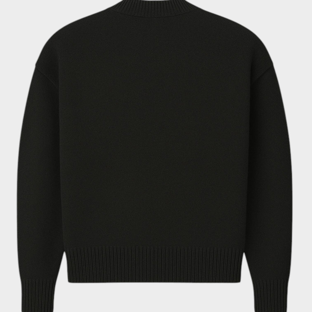 Women's Heart Embroidered Knit Sweater