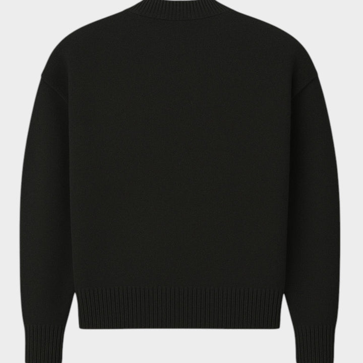 Women's Heart Embroidered Knit Sweater