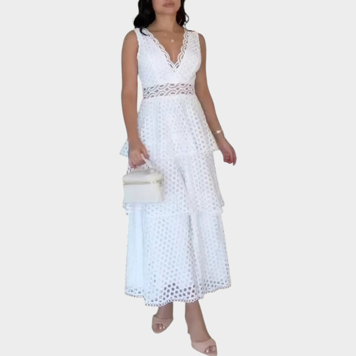 Elegant Lace Midi Dress