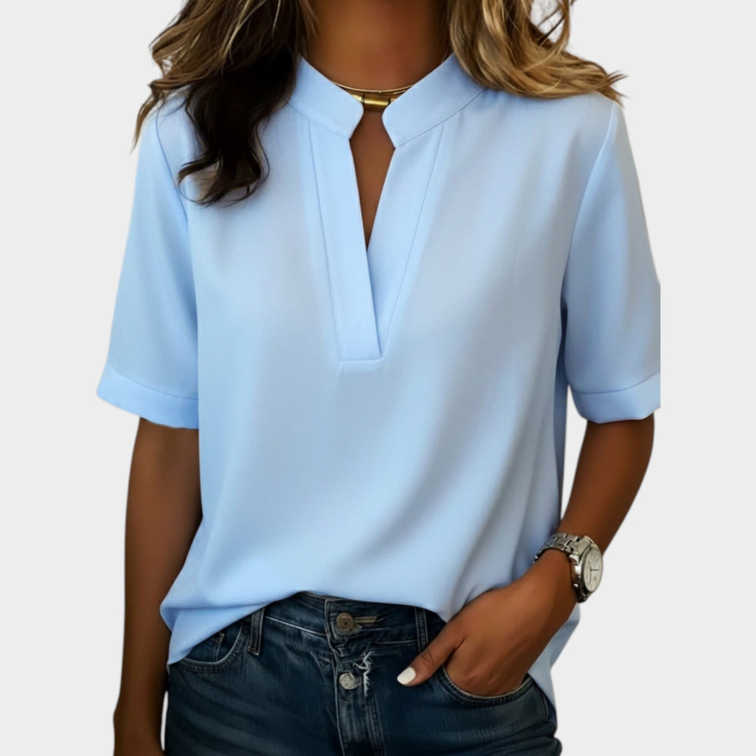 Relaxed V-Neck Blouse