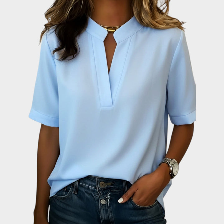 Relaxed V-Neck Blouse