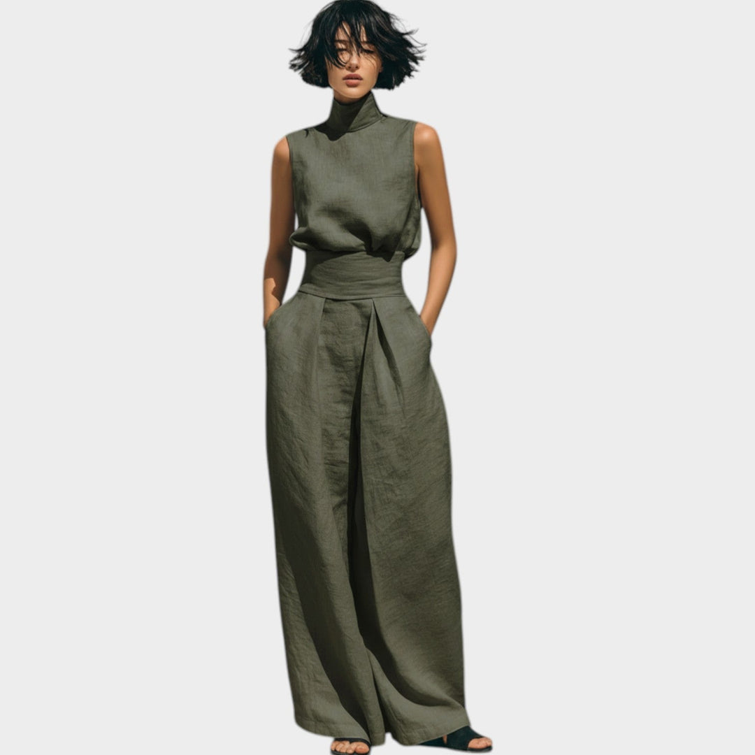 High-Neck Two-Piece Set