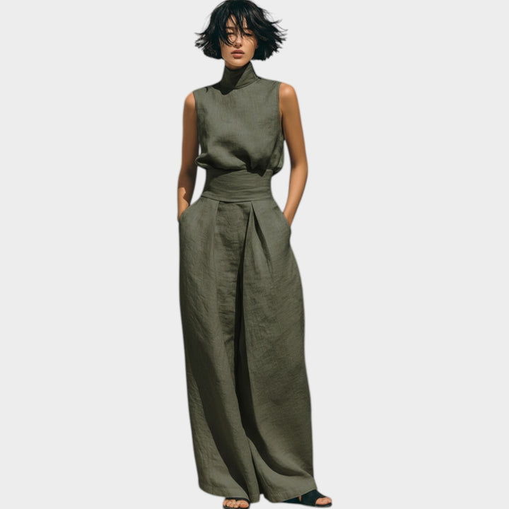 High-Neck Two-Piece Set