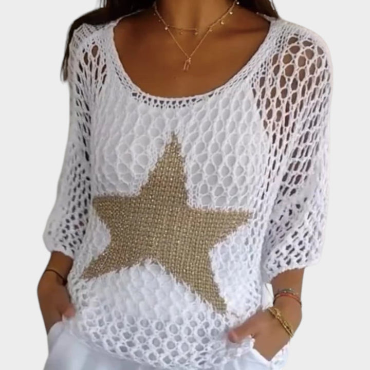 Crochet Star Knit Top