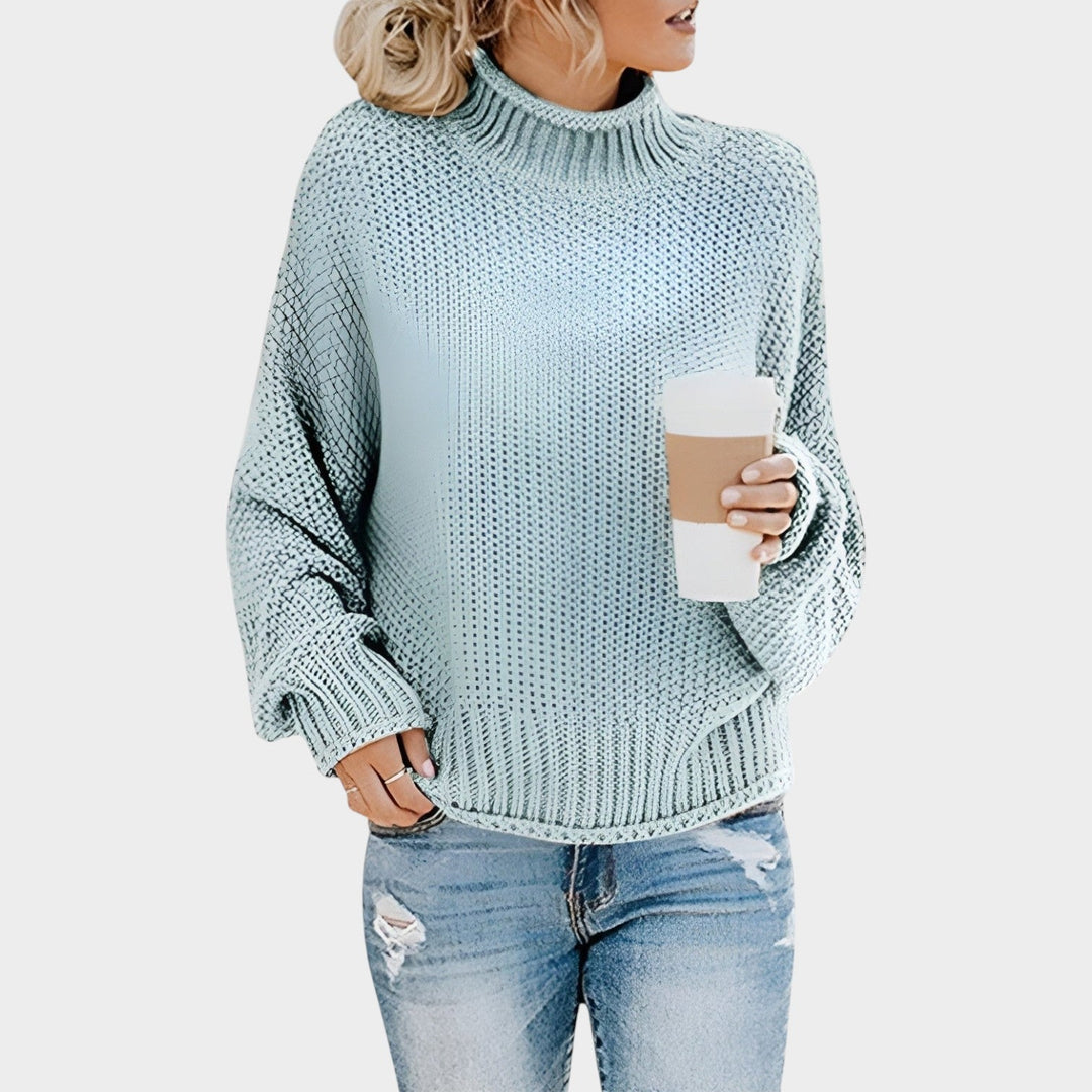 Chunky Turtleneck Knit Sweater