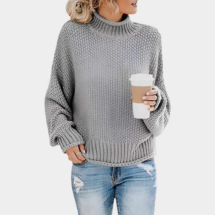 Chunky Turtleneck Knit Sweater