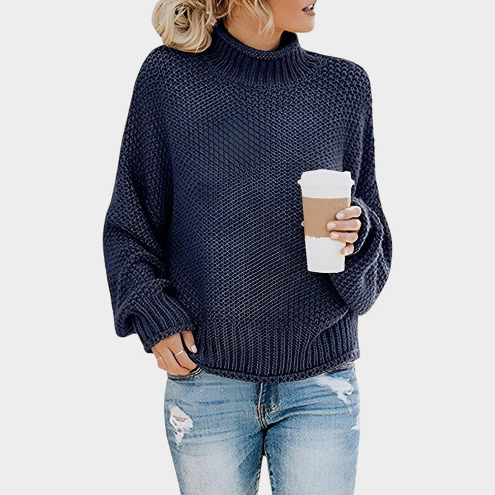 Chunky Turtleneck Knit Sweater