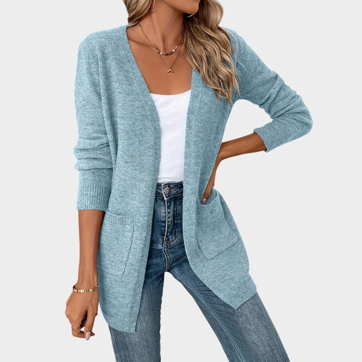 Women's Knit Cardigan Open Front Practical Pockets