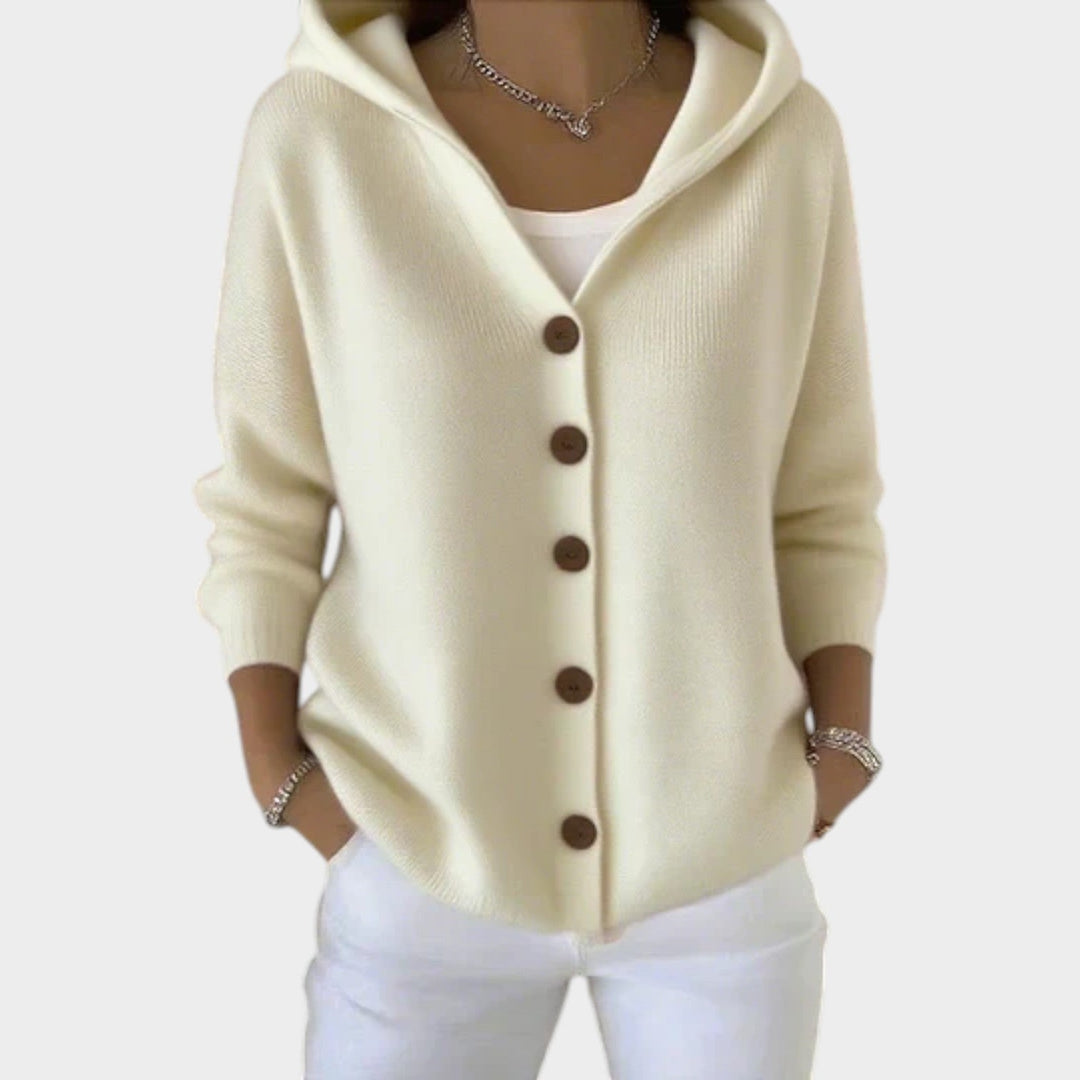 Women's Loose Fit Hooded Knit Cardigan
