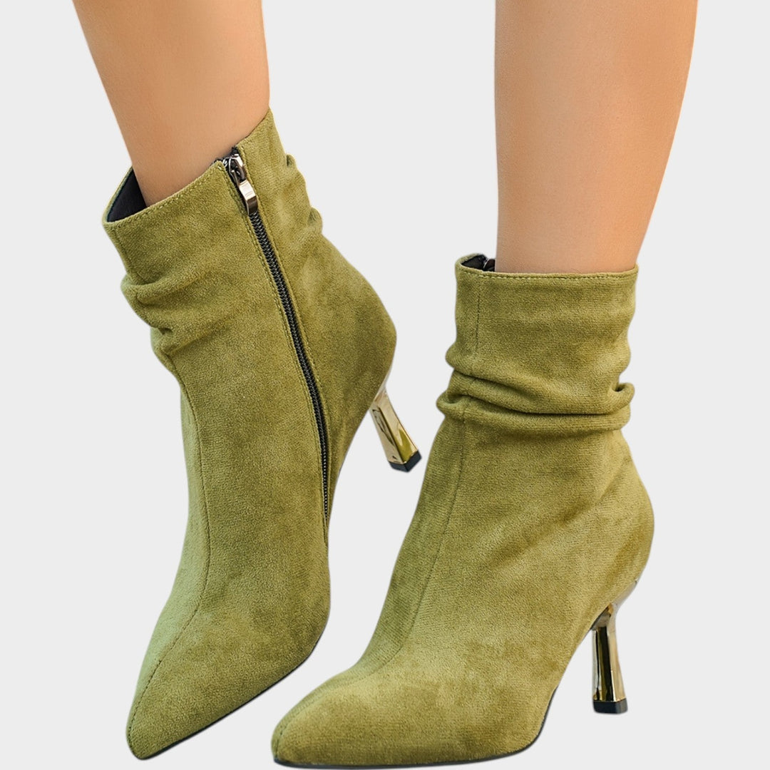Women’s Ankle Boots Kitten Heel Plush Lined Elegant Style