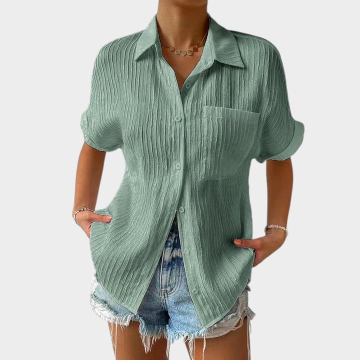 Classic Textured Button-Up Shirt