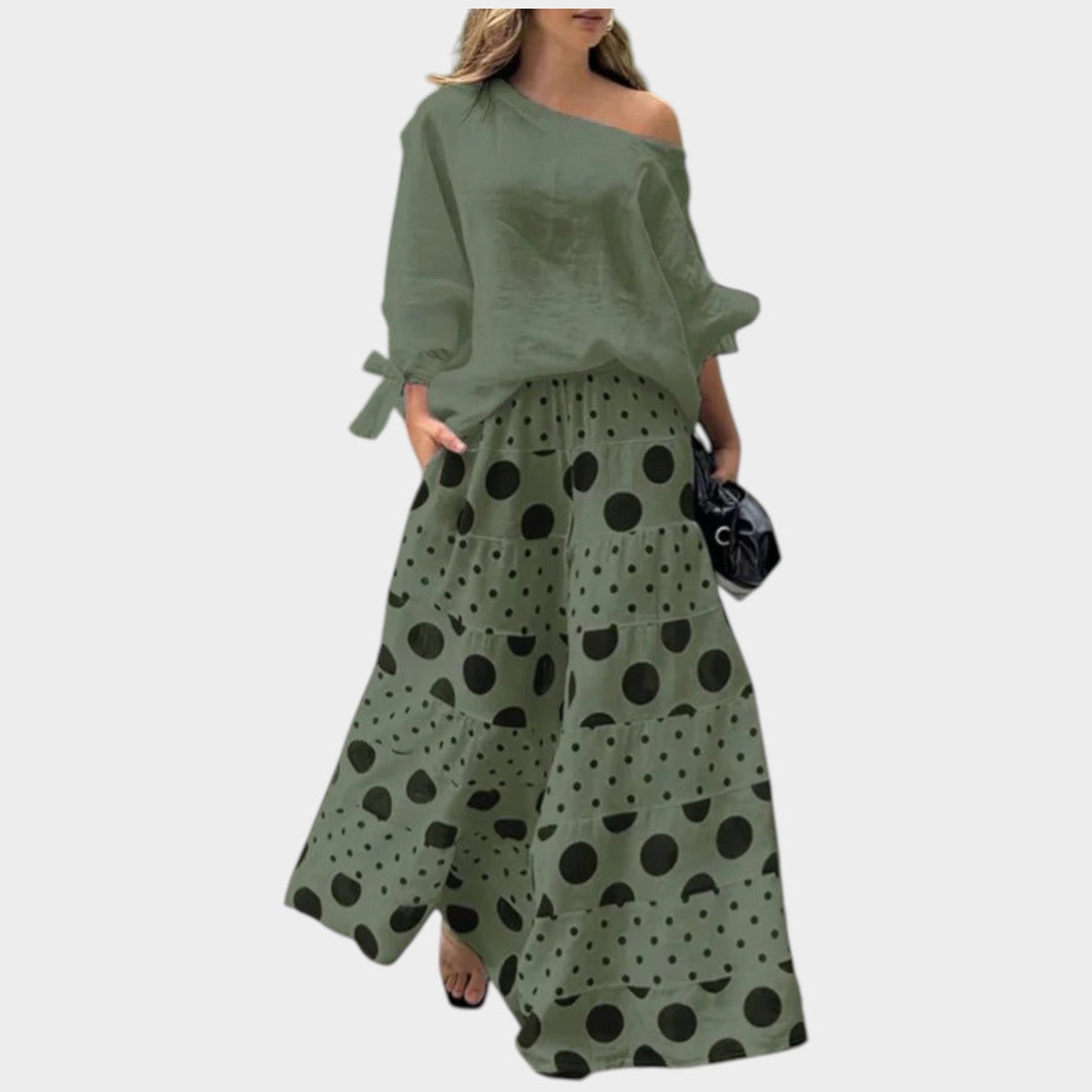 Playful Polka Dot Two-Piece Set